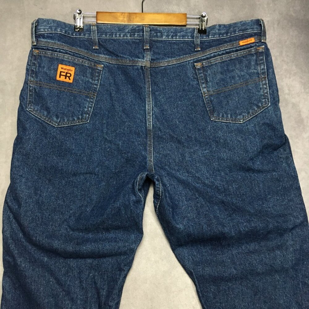 Wrangler FR Mens Flame Resistant Blue Jeans size 46x30 Work Denim‎ Trades Pants